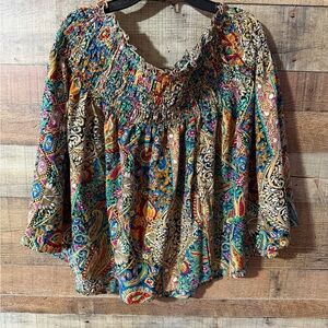 Shein Curve Mini Skirt Boho 2xl Floral